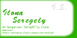 ilona seregely business card